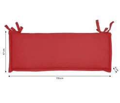 Dehner Bankauflage Veneto 3-Sitzer, ca. B156/H6/T47 cm Rot Best