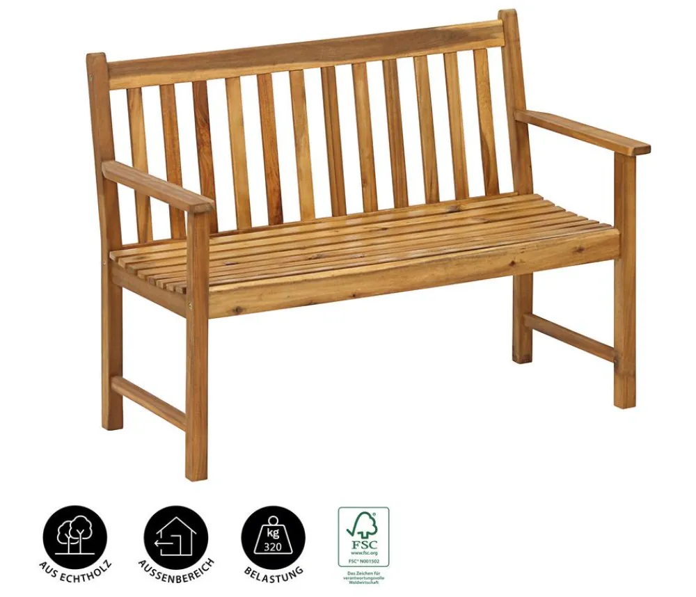 Dehner Bank Mykonos, 2-Sitzer Braun Outlet