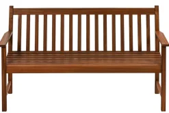 Dehner 3-Sitzer Gartenbänke|Gartenbänke Holz - Bank Mykonos, 3-Sitzer Braun
