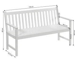 Dehner 3-Sitzer Gartenbänke|Gartenbänke Holz - Bank Mykonos, 3-Sitzer Braun