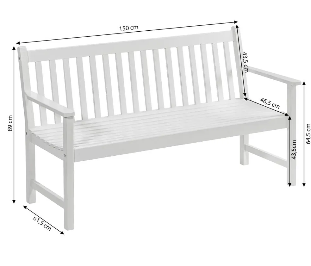 Dehner 3-Sitzer Gartenbänke|Gartenbänke Holz - Bank Mykonos, 3-Sitzer Braun