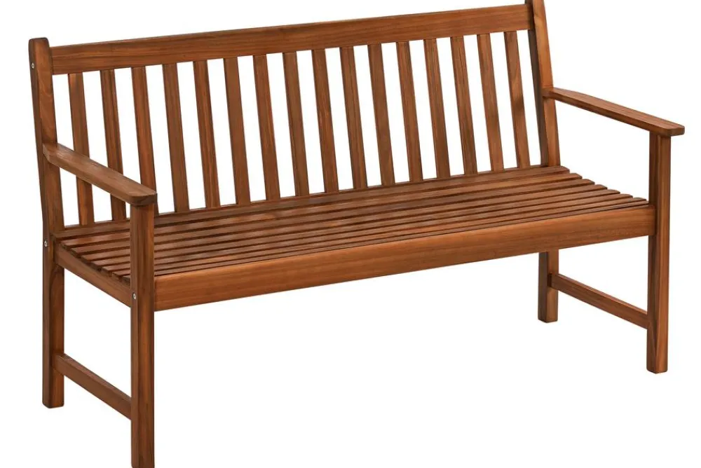 Dehner 3-Sitzer Gartenbänke|Gartenbänke Holz - Bank Mykonos, 3-Sitzer Braun