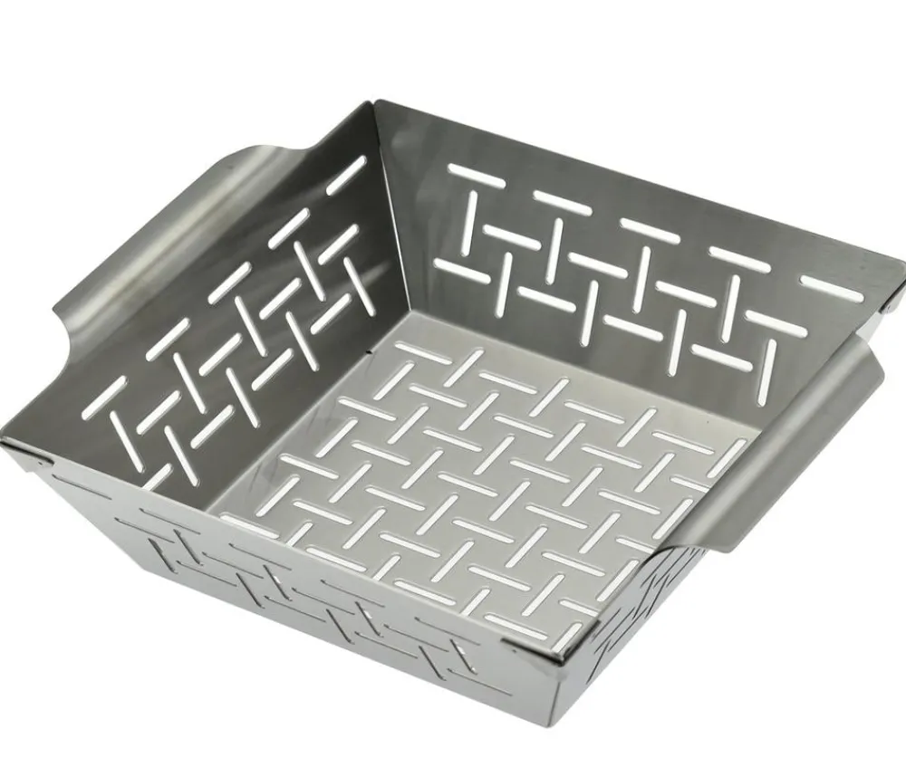 Dehner BBQ Edelstahl-Gemüsekorb, ca. B21,3/H6,5/T21,3 cm Silber Sale