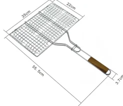 Dehner Grillzubehör > BBQ Edelstahl-Hamburgergriller, ca. B55,5/T35 cm