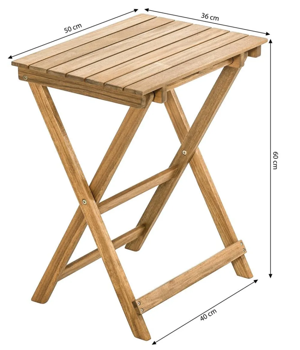 Dehner Beistelltisch Macao, ca. B50/H60/T36 cm Hellbraun Outlet