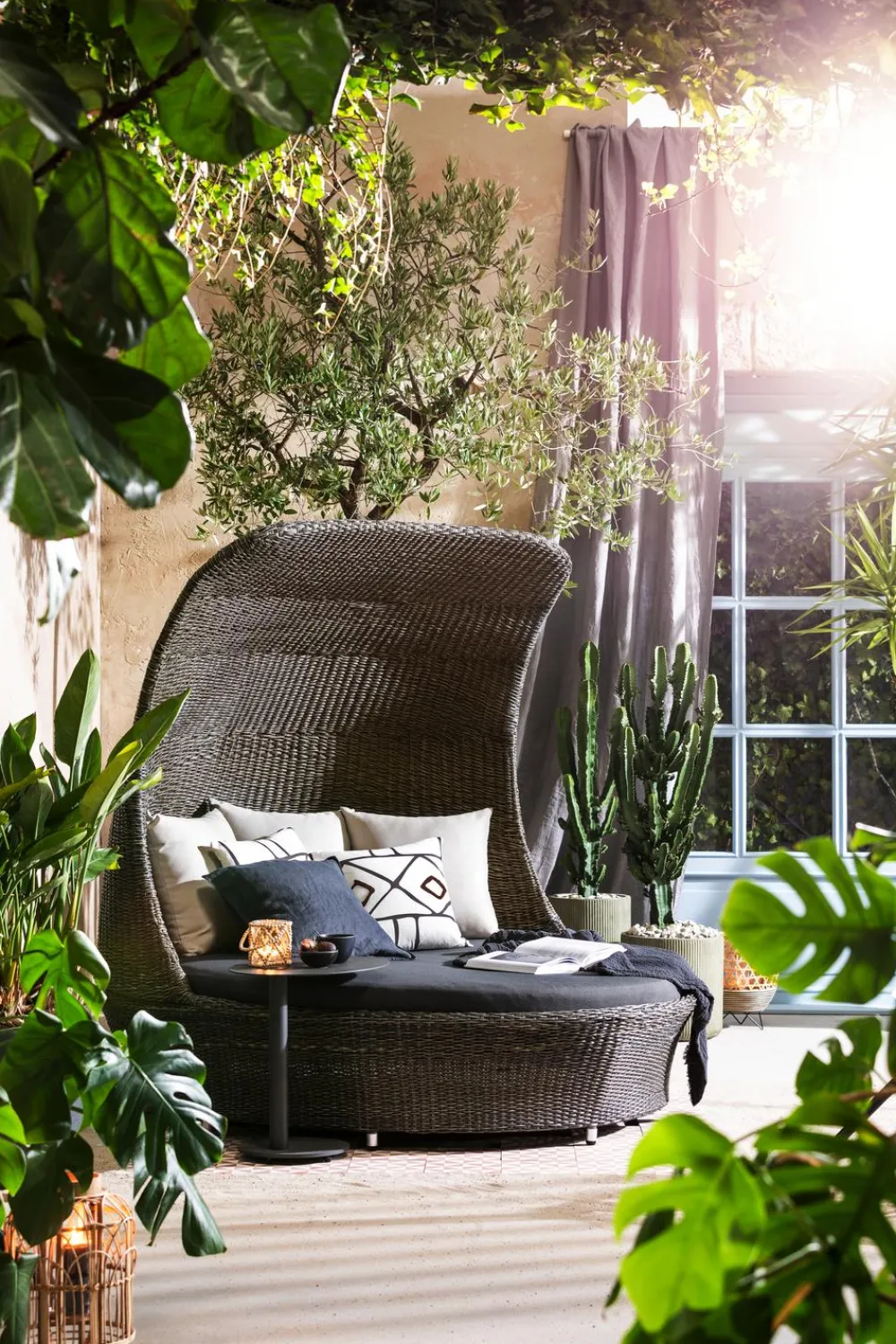 Dehner Balkonmöbel Aluminium|Gartentische Aluminium > Beistelltisch Mika, ca. Ø50/H50 cm