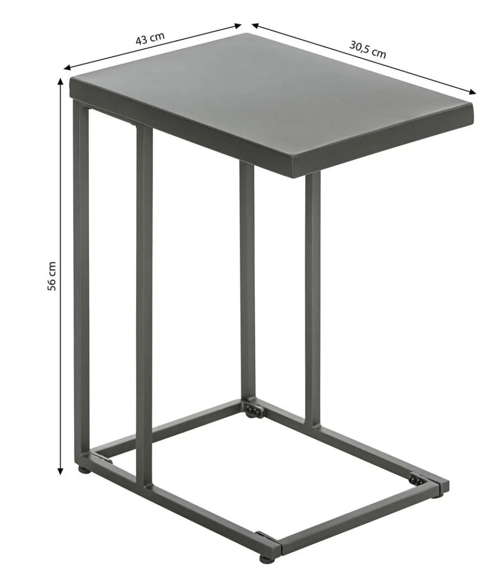 Dehner Gartentische Metall|Balkonmöbel Metall > Beistelltisch Noah, ca. B43/H56/T30,5 cm