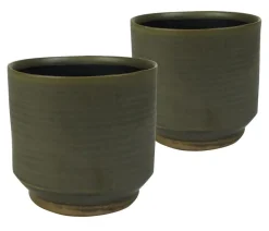 Dehner Blumentöpfe & Übertöpfe > Übertopf-Set Golden Shine, 2-teilig