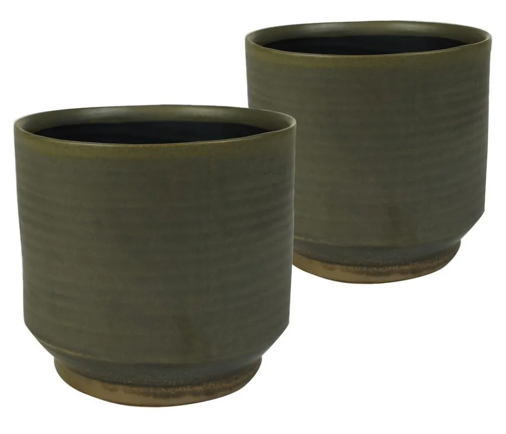 Dehner Blumentöpfe & Übertöpfe > Übertopf-Set Golden Shine, 2-teilig