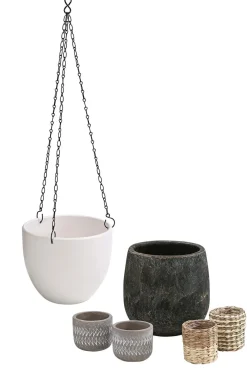 Dehner Blumentöpfe & Übertöpfe > Übertopf-Set Modern Green, 6-teilig
