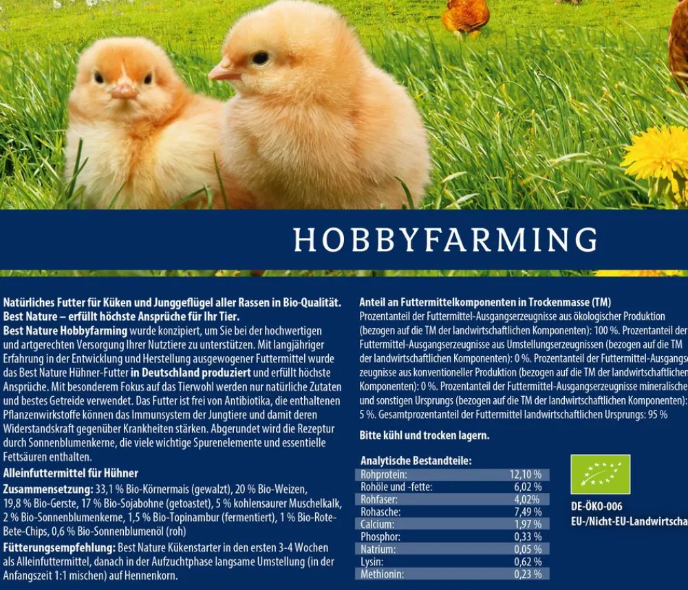 Dehner Best Nature Aufzuchtfutter Bio Kükenstarter New