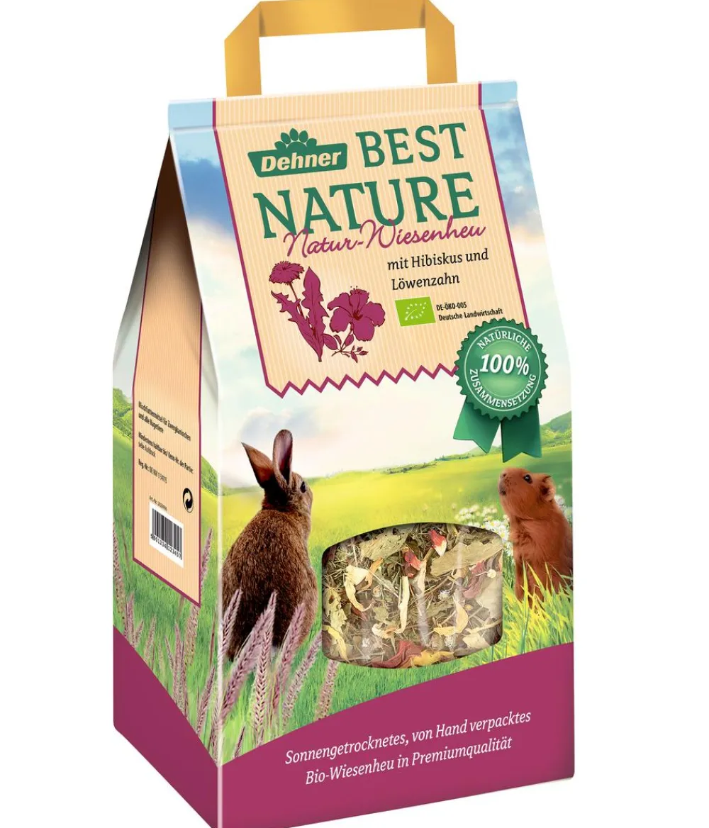 Dehner Best Nature Heu - Bio Natur-Wiesenheu, mit Hibiskus, 1 kg