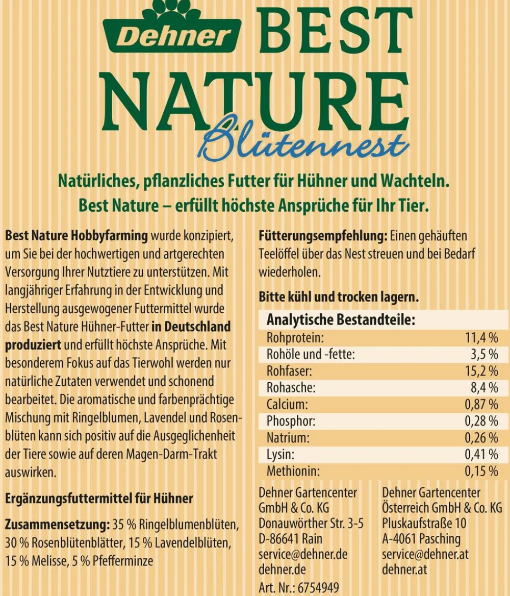 Dehner Best Nature Hühnerfutterergänzung Blütennest Outlet