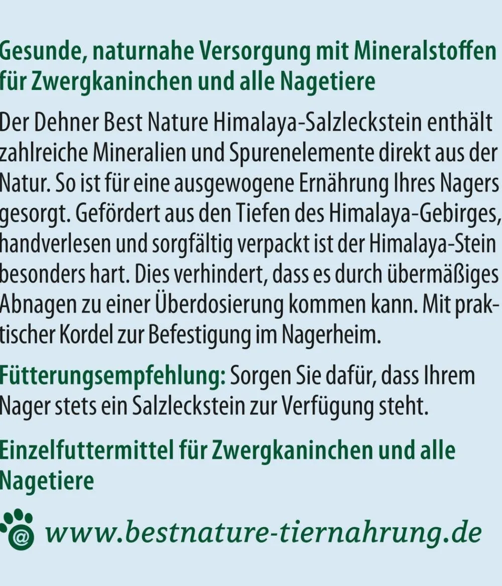 Dehner Best Nature Nahrungsergänzung Kleintiere > Himalaya-Salzleckstein, 80 g