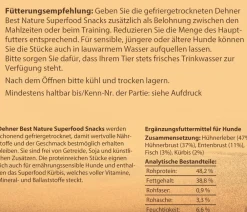 Dehner Best Nature Hundeleckerlies - Hundesnack Superfood Huhn mit Kürbis