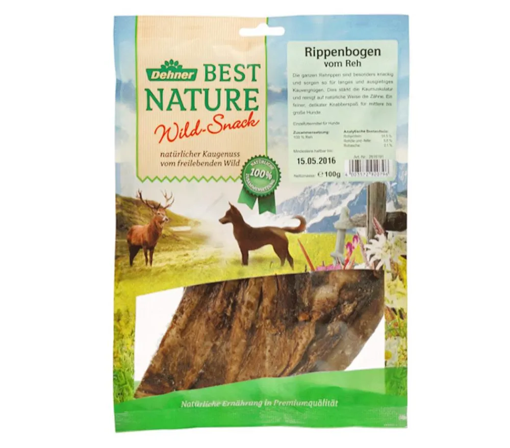 Dehner Best Nature Hundeleckerlies > Hundesnack Rehhautrollen, 100 g