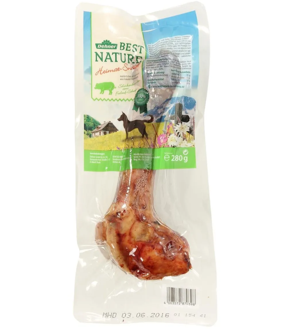 Dehner Best Nature Hundeleckerlies > Hundesnack Schinkenknochen vom Freilaufschwein, 280 g