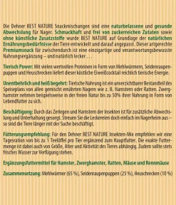 Dehner Best Nature Nahrungsergänzung Kleintiere - Insekten-Mix, 60 g