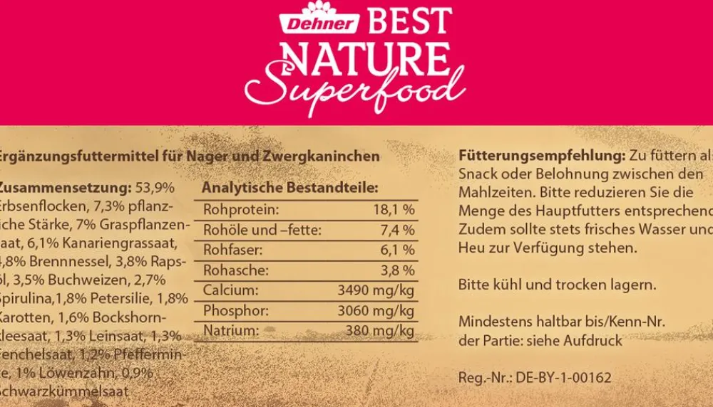 Dehner Best Nature Nagersnacks > Nagersnack-Würfel Superfood Spirulina