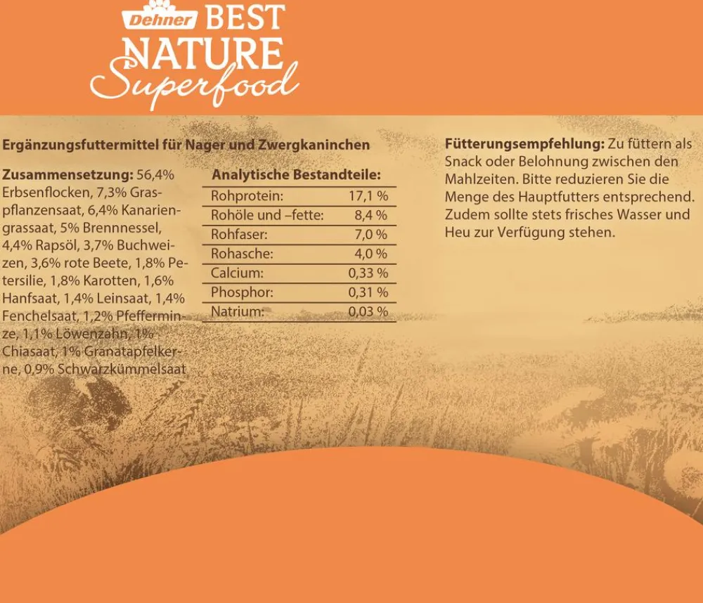Dehner Best Nature Nagersnacks > Nagersnack Superfood Sticks Chia & Granatapfel