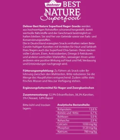 Dehner Best Nature Nagersnacks > Nagersnack Superfood Bärchen Chia & Karotte, 100 g