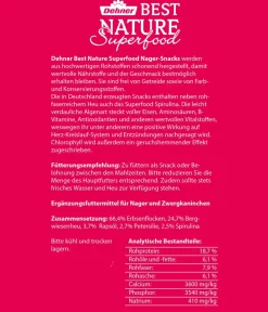 Dehner Best Nature Nagersnacks - Nagersnack Superfood Bärchen Spirulina, 100 g