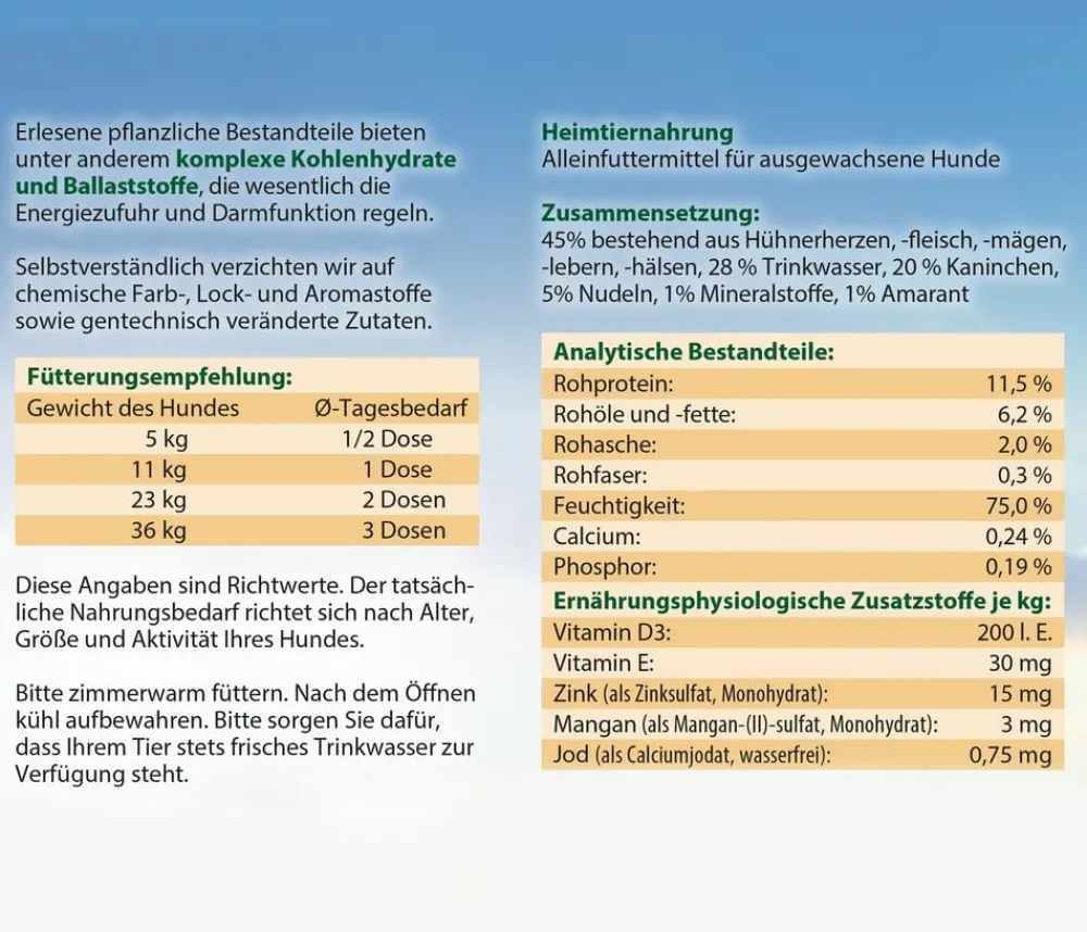 Dehner Best Nature Nassfutter Hund > Nassfutter für Hunde Adult