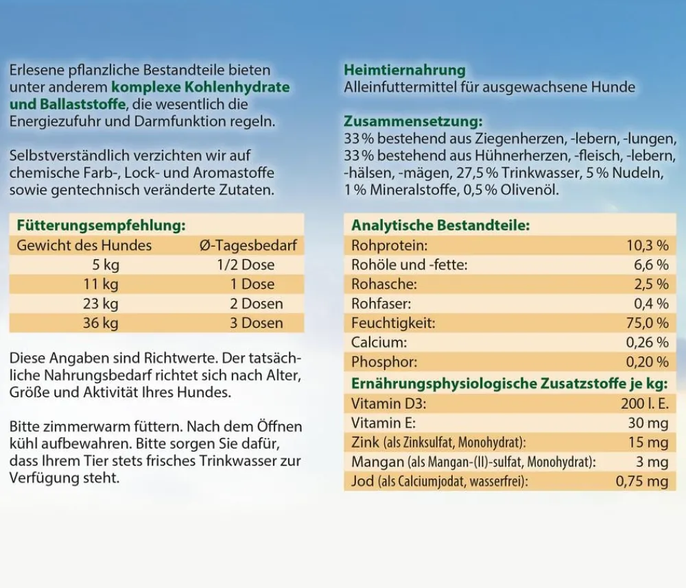 Dehner Best Nature Nassfutter Hund > Nassfutter für Hunde Adult