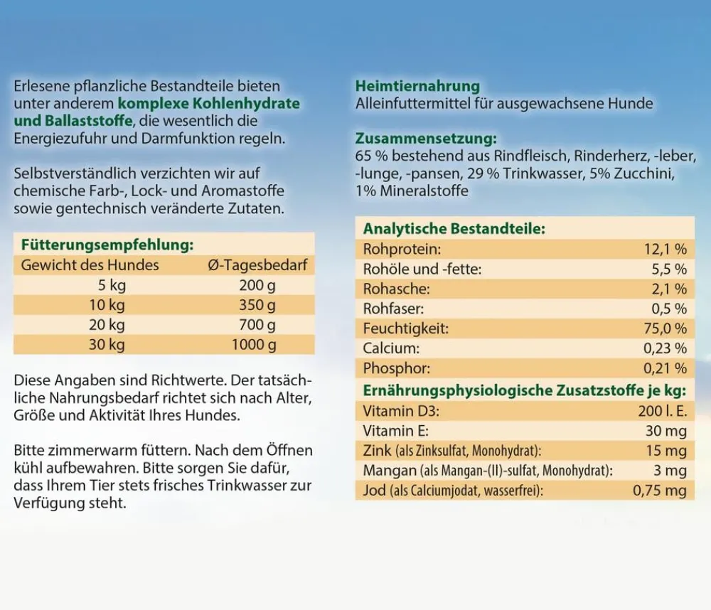 Dehner Best Nature Nassfutter für Hunde Light