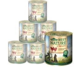 Dehner Best Nature Nassfutter Hund - Nassfutter für Hunde Senior, Geflügel & Lamm