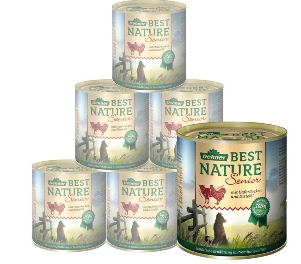 Dehner Best Nature Nassfutter Hund - Nassfutter für Hunde Senior, Geflügel & Lamm
