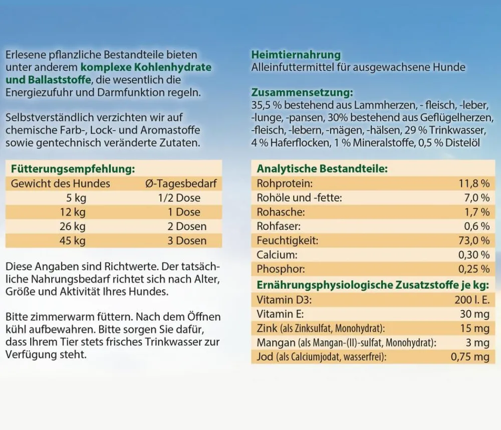 Dehner Best Nature Nassfutter Hund - Nassfutter für Hunde Senior, Geflügel & Lamm