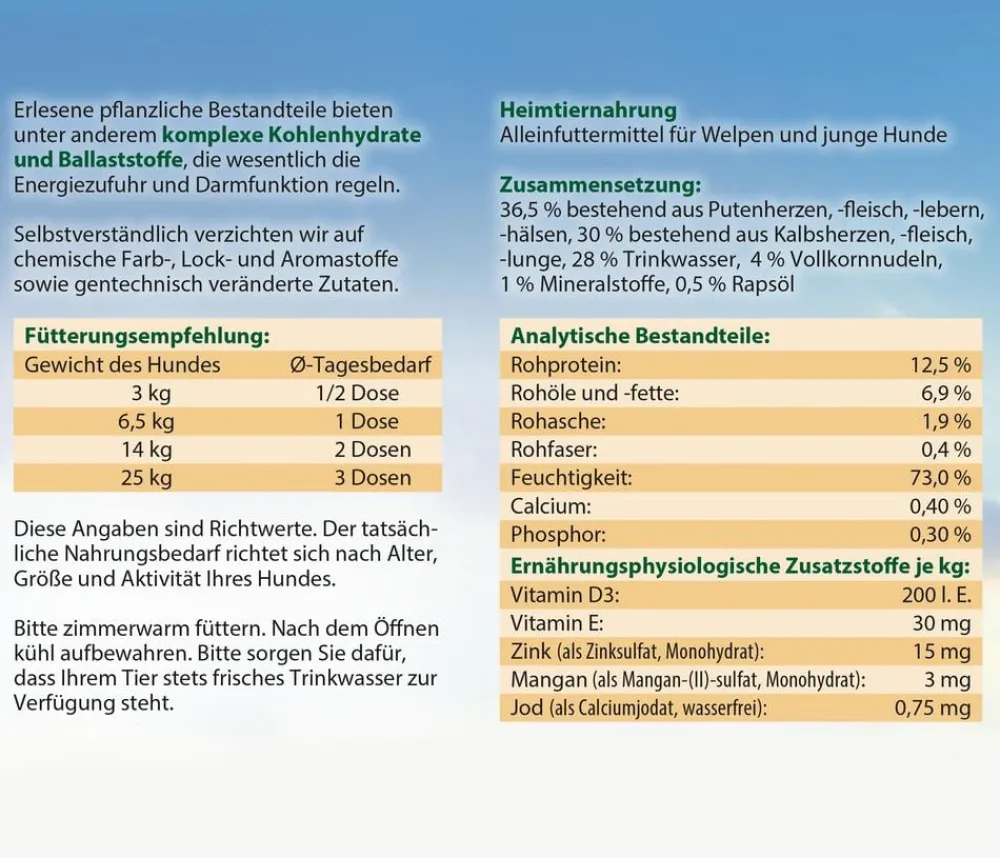 Dehner Best Nature Nassfutter für Hunde Junior, Kalb & Pute