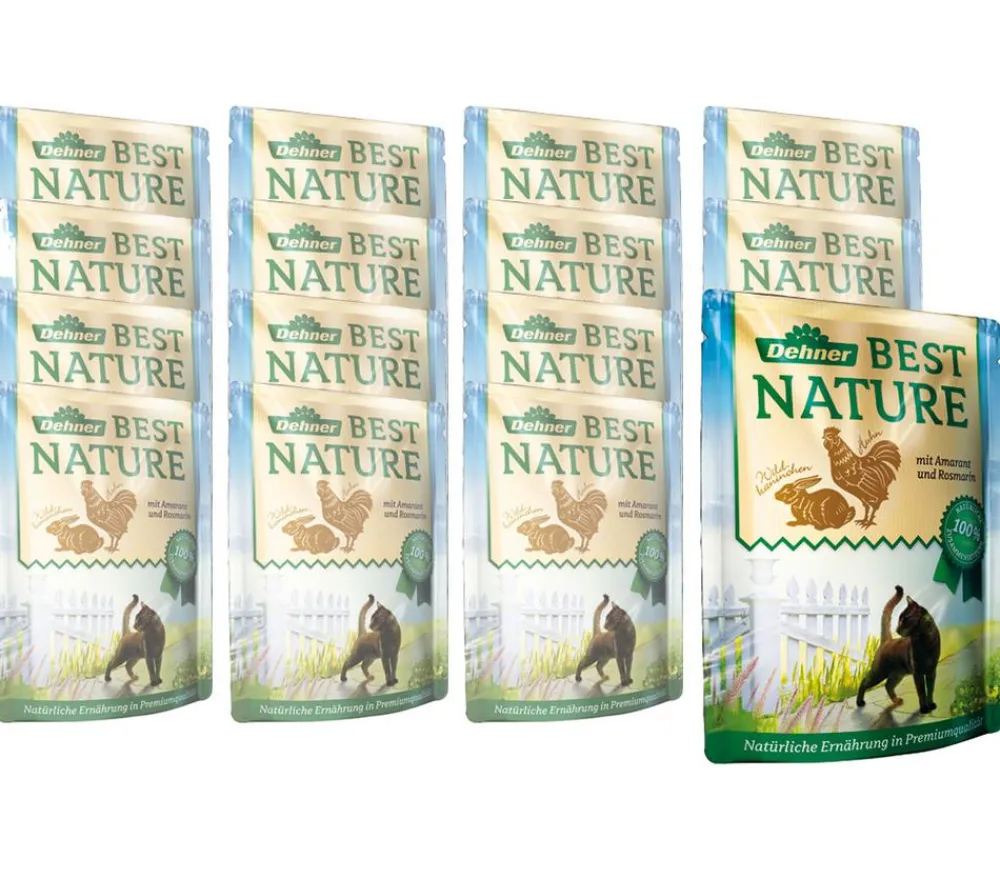Dehner Best Nature Nassfutter für Katzen Adult, 16 x 85 g