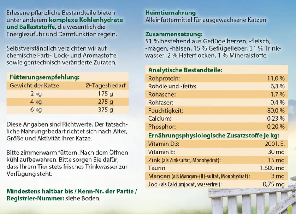 Dehner Best Nature Nassfutter für Katzen Adult, /400 g Discount