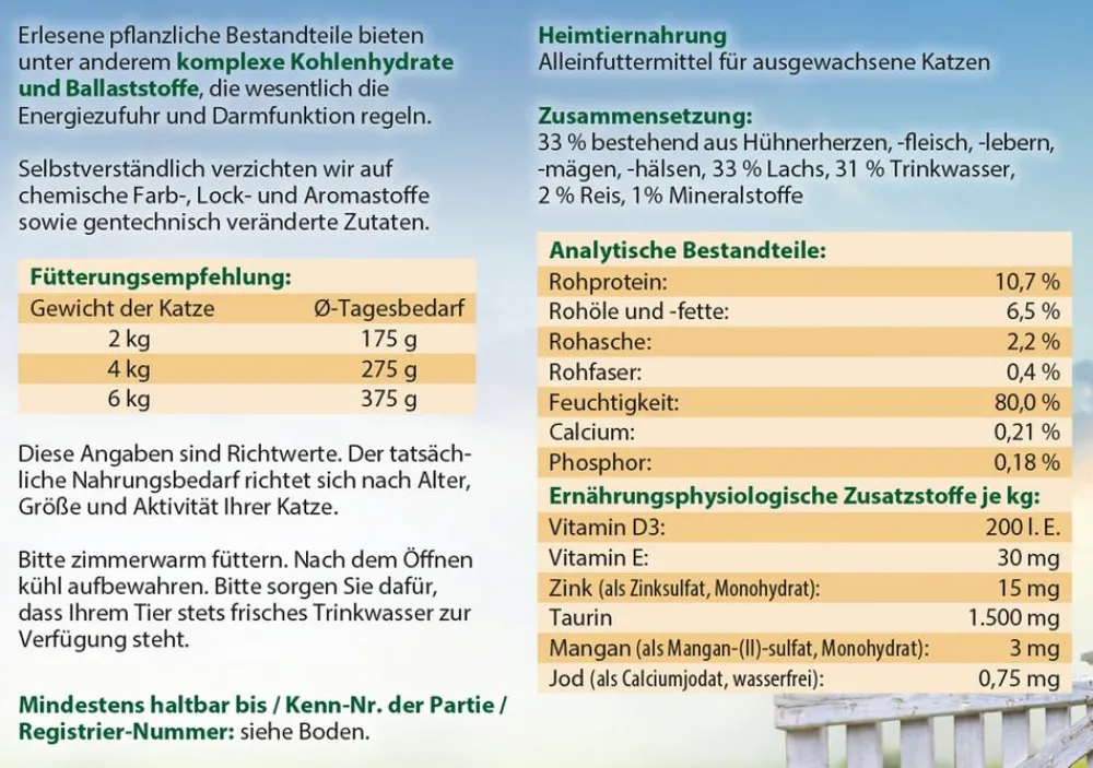 Dehner Best Nature Nassfutter Katze - Nassfutter für Katzen Adult, 16 x 85 g