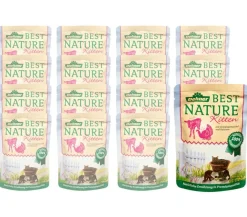 Dehner Best Nature Nassfutter Katze - Nassfutter für Katzen Kitten, 16 x 85 g