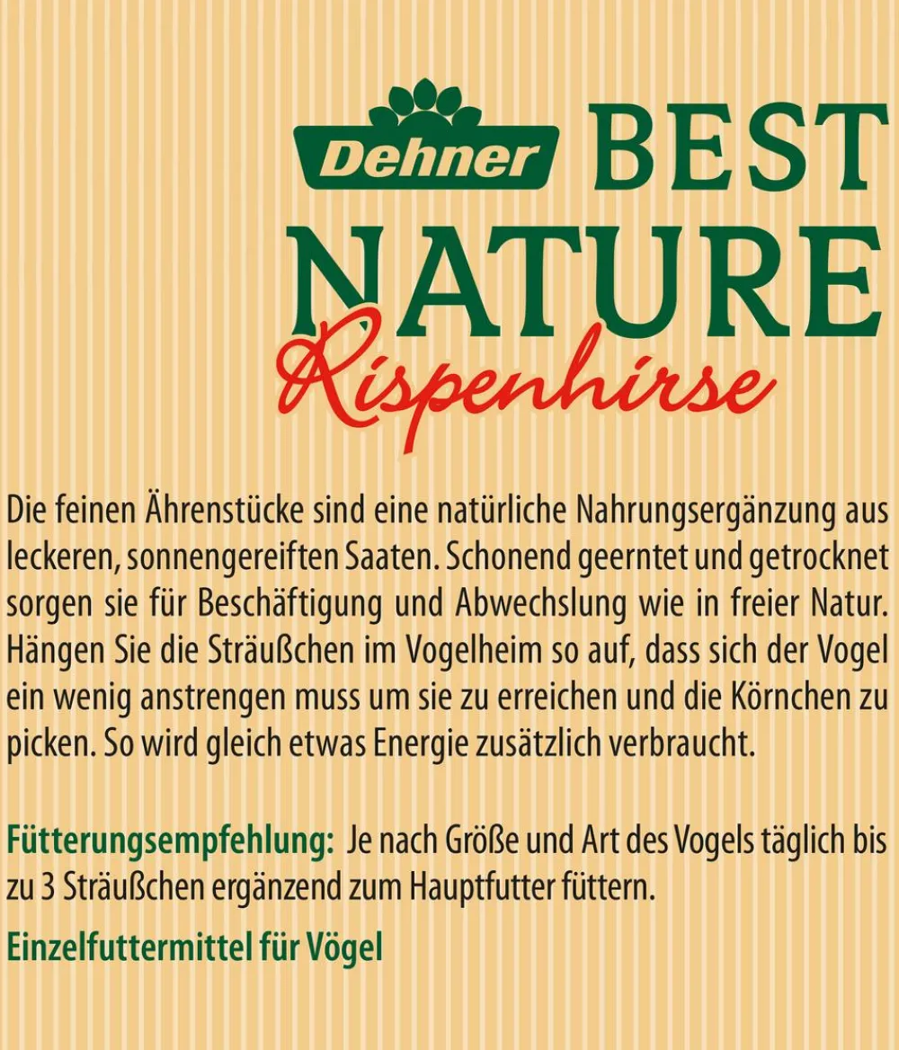 Dehner Best Nature Vogelfutter & Snacks > Rispenhirse, 50 g