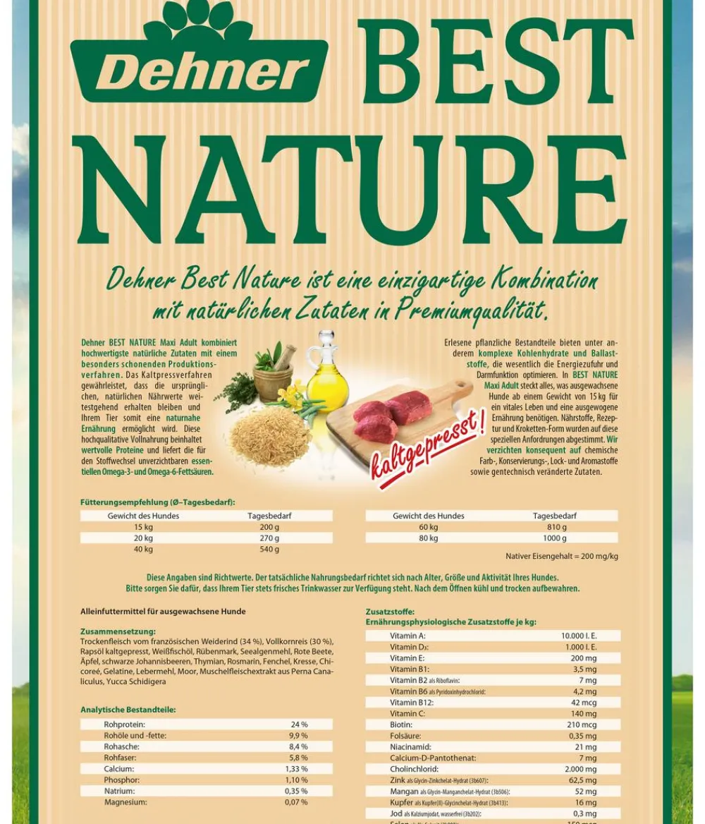 Dehner Best Nature Trockenfutter Hund > Trockenfutter für Hunde Maxi Adult