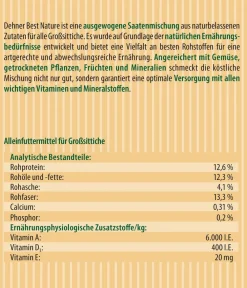 Dehner Best Nature Vogelfutter & Snacks - Vogelfutter für Großsittiche, 2,5 kg