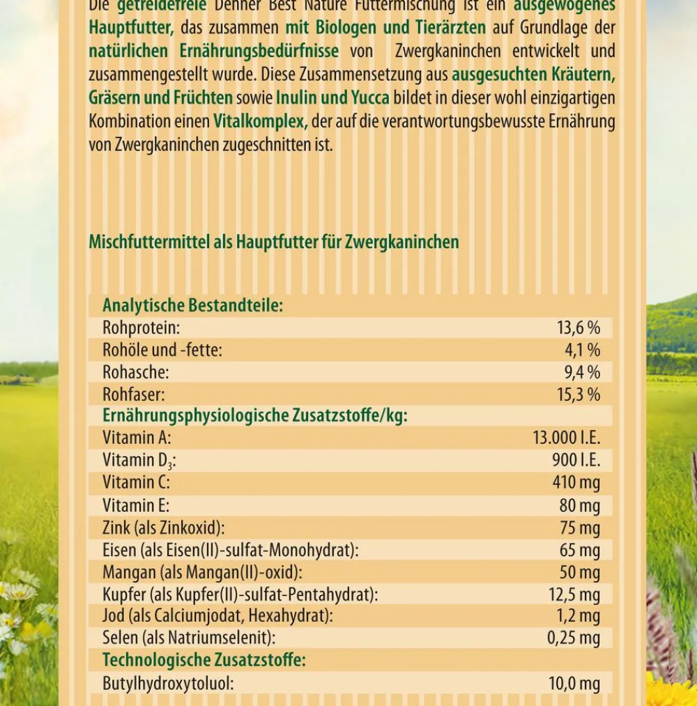 Dehner Best Nature Kleintierfutter > Zwergkaninchenfutter, 2 kg