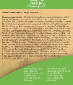 Dehner Best Nature Zwergkaninchenfutter Superfood Mix New