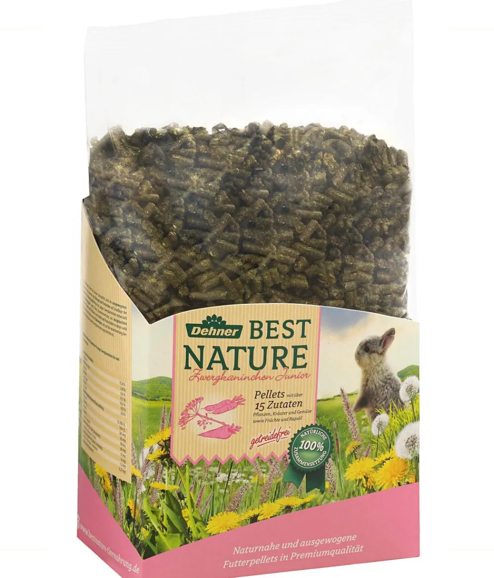 Dehner Best Nature Kleintierfutter - Zwergkaninchenfutter Pellets Junior, 3 kg