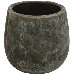 Dehner Beton-Übertopf Amber, bauchig Dunkelgrau Sale