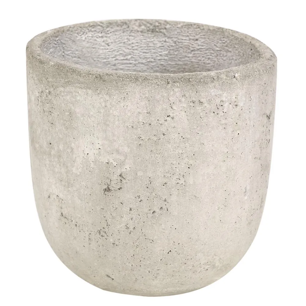 Dehner Blumentöpfe & Übertöpfe - Beton-Übertopf Jimmy, rund, Hellgrau