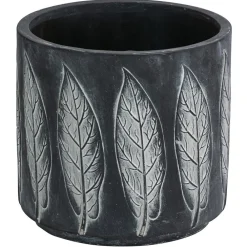 Dehner Blumentöpfe & Übertöpfe > Beton-Übertopf Leaf, rund
