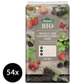 Dehner Bio Beeren und Naschpflanzenerde, 54 x 18 Liter Outlet