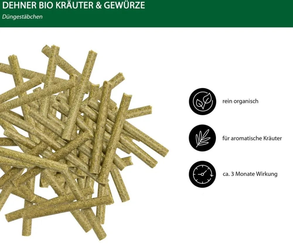Dehner Bio Spezialdünger|Bio-Dünger > Düngestäbchen Kräuter & Gewürze, 30 Stück