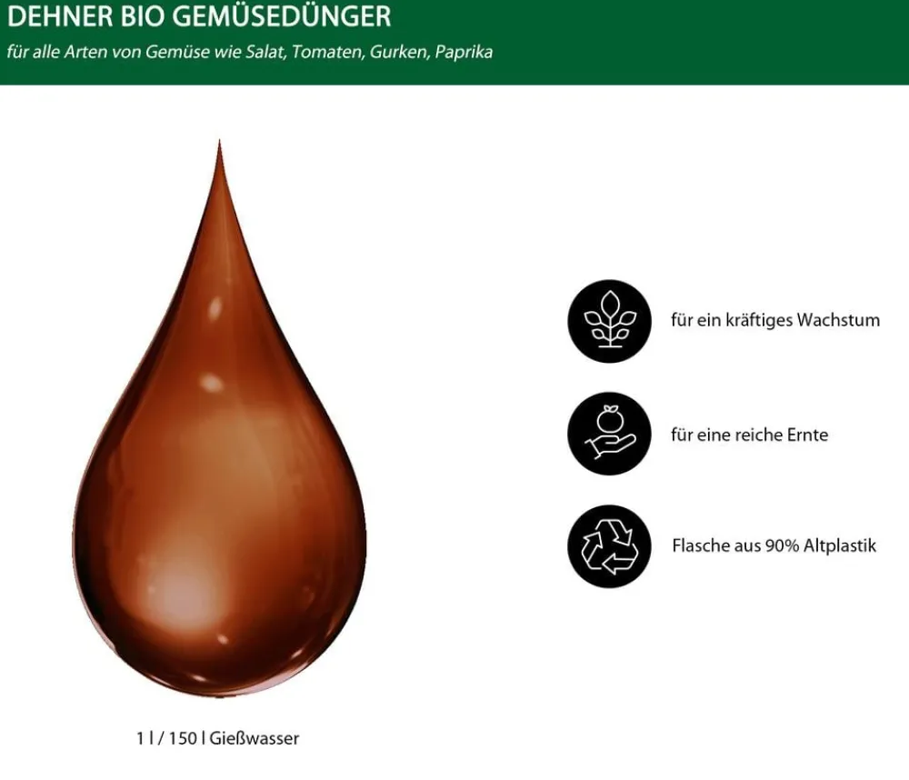 Dehner Bio Obst- & Gemüsedünger|Bio-Dünger - Gemüse-Dünger, flüssig, 1 l