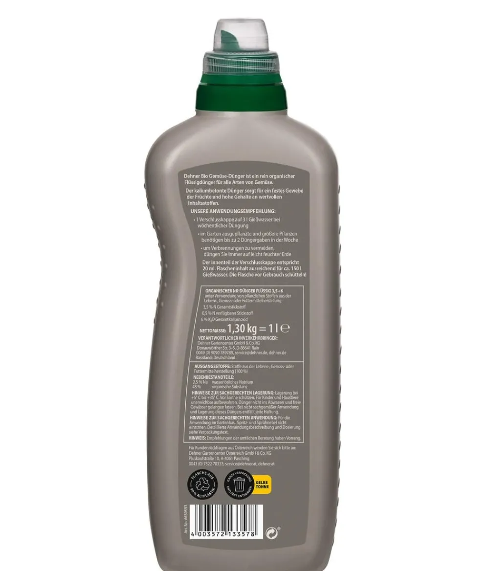 Dehner Bio Obst- & Gemüsedünger|Bio-Dünger - Gemüse-Dünger, flüssig, 1 l
